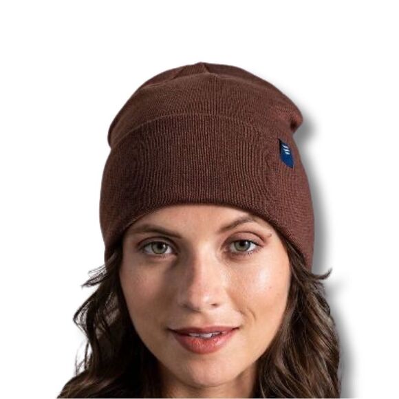 United By Blue Recycled Polyester Beanie • Tortoise (Brown) OSFM • NWT - Picture 1 of 9